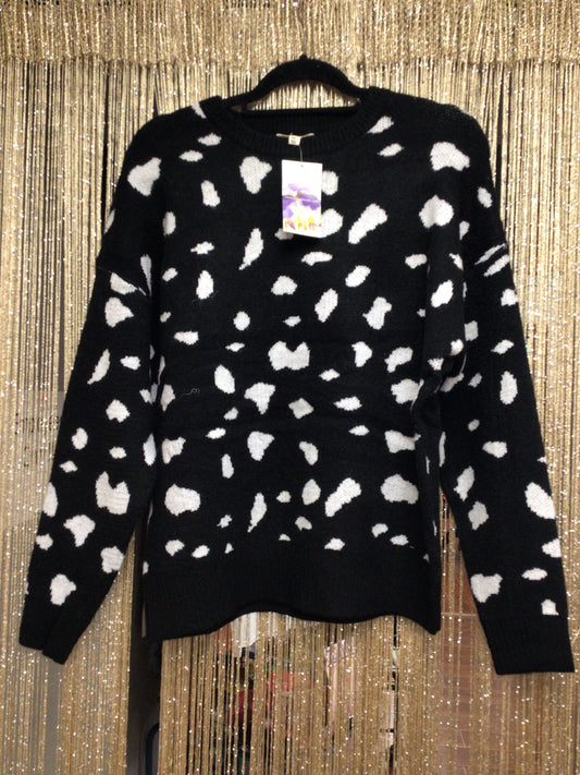 Black/White Spotted Sweater