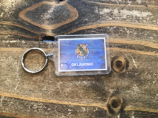 Oklahoma State Flag Keychain