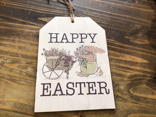 Small Happy Easter Door Hanger