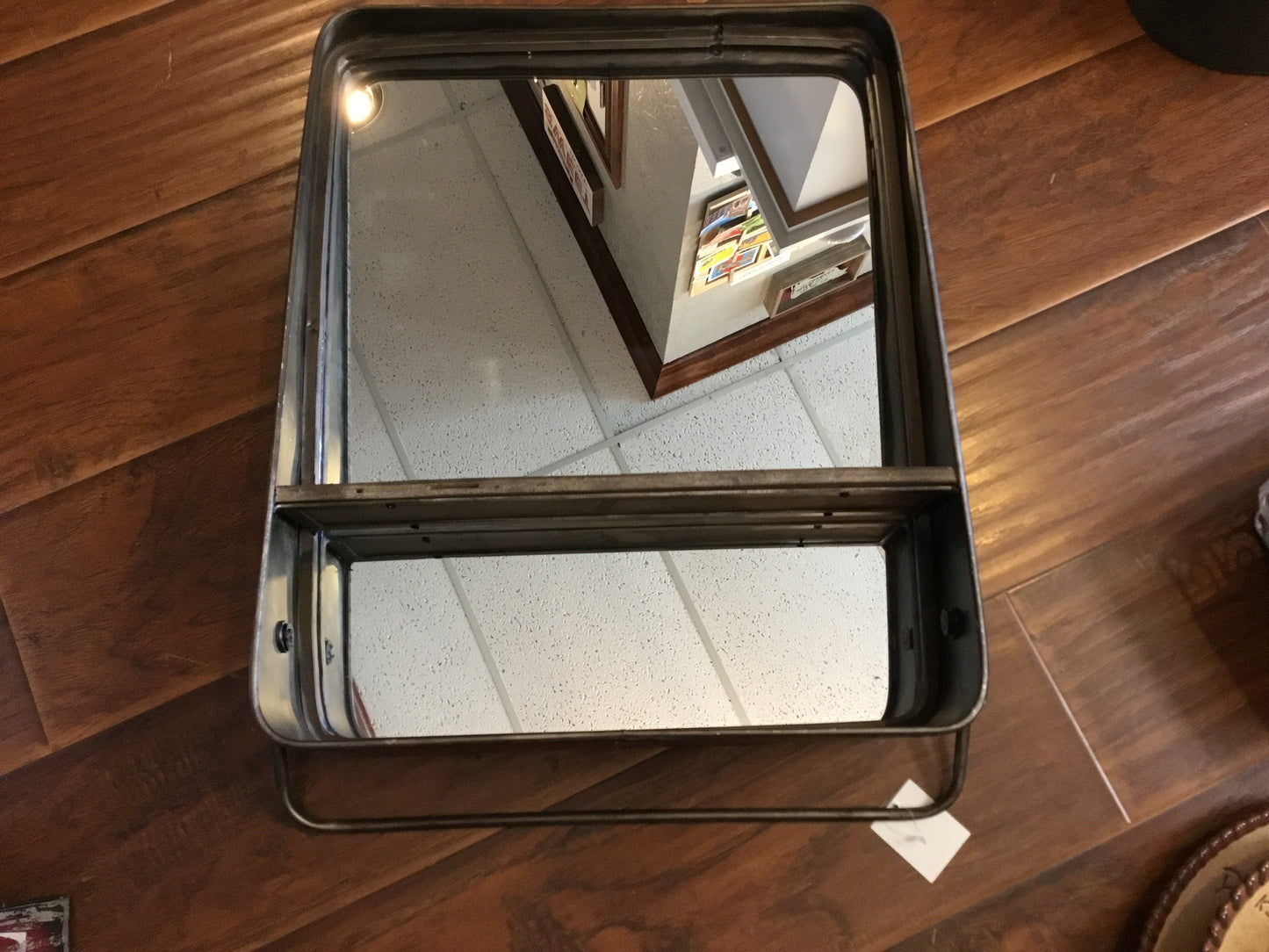 Large Vanity Mirror with Towel Holder