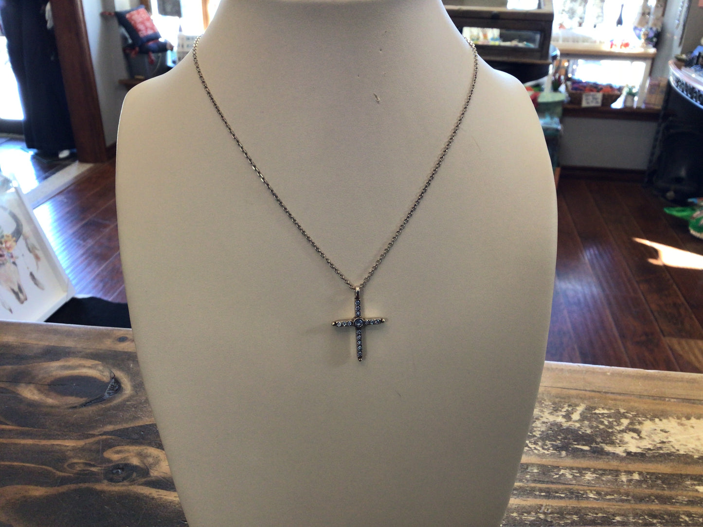 Color Drops Cross Necklace