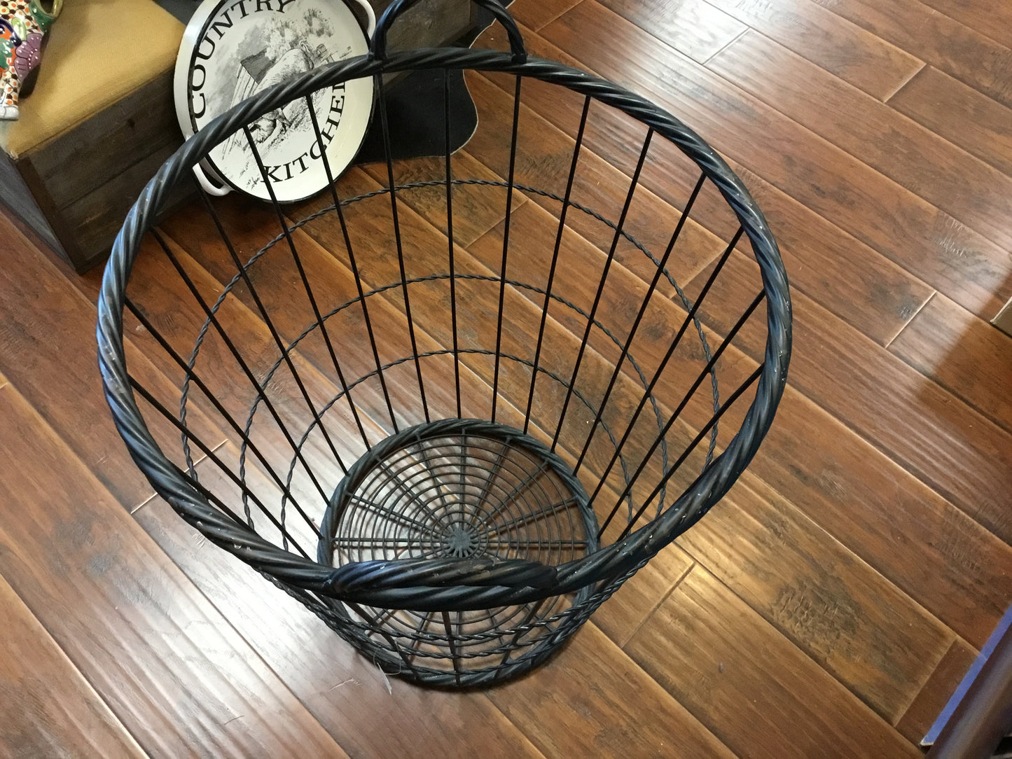 Large Wire Rug Basket