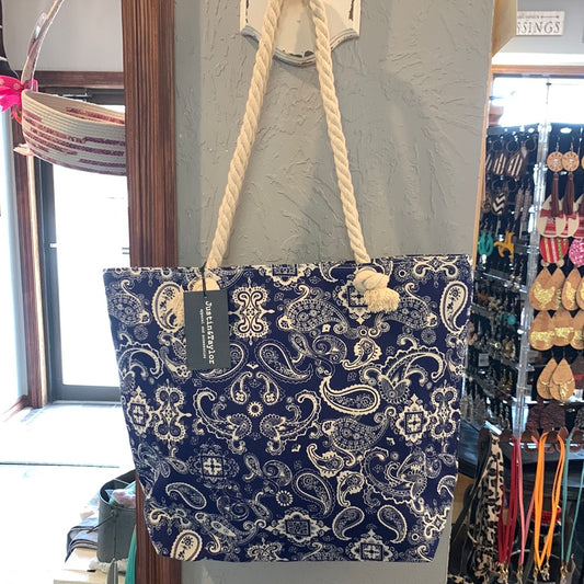 Navy Myrtle Tote
