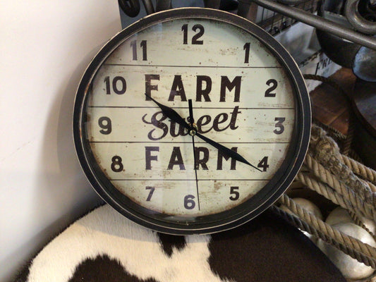 Farm Sweet Farm Clock