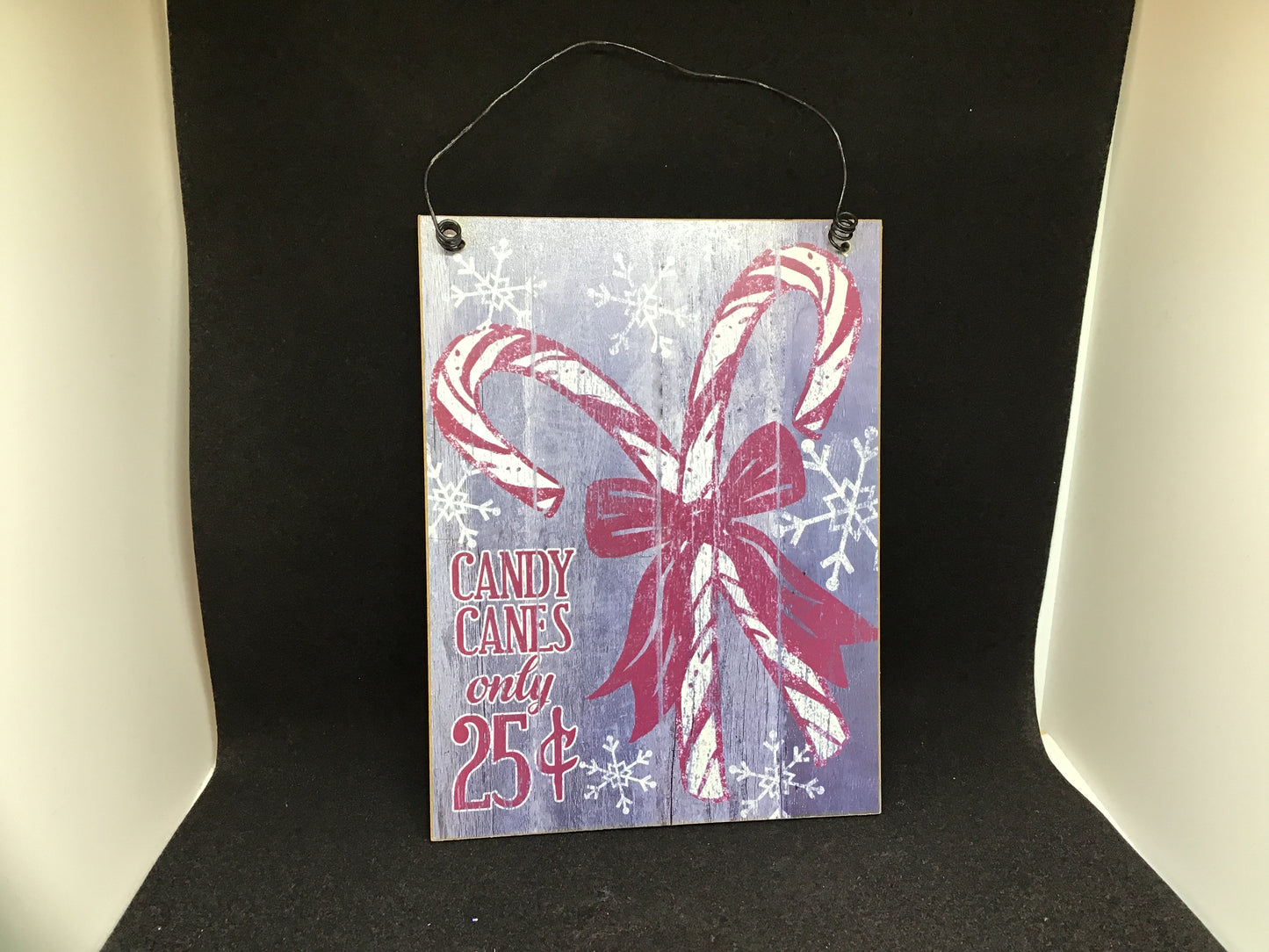 Candy Cane Wood Ornament