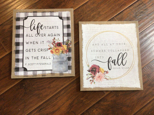Burlap Fall Canvas