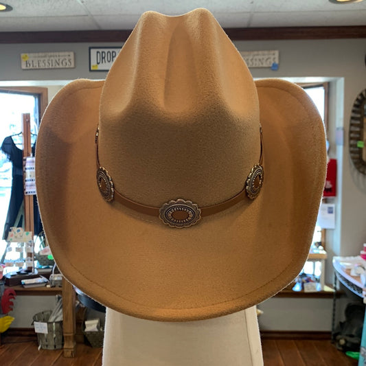 Velvet Western Hat w/ Concho Band