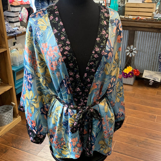 Floral Color Combo Kimono