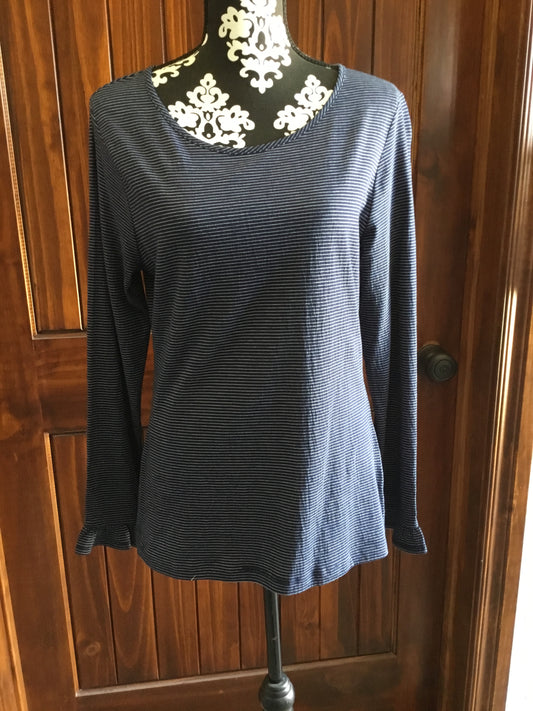 Charlie Paige Knitted Striped Crinkle Top