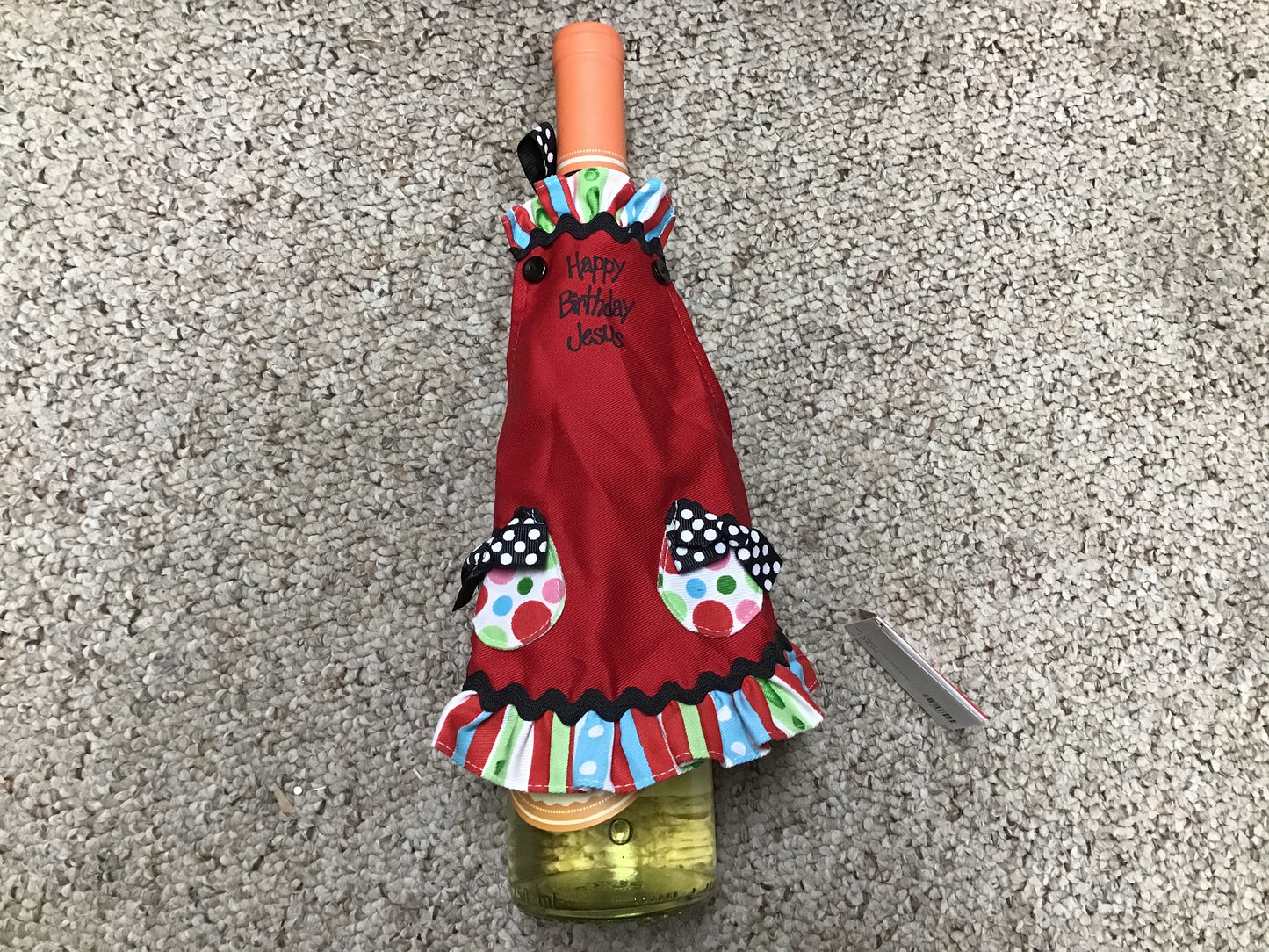 Happy Birthday Jesus Bottle Apron