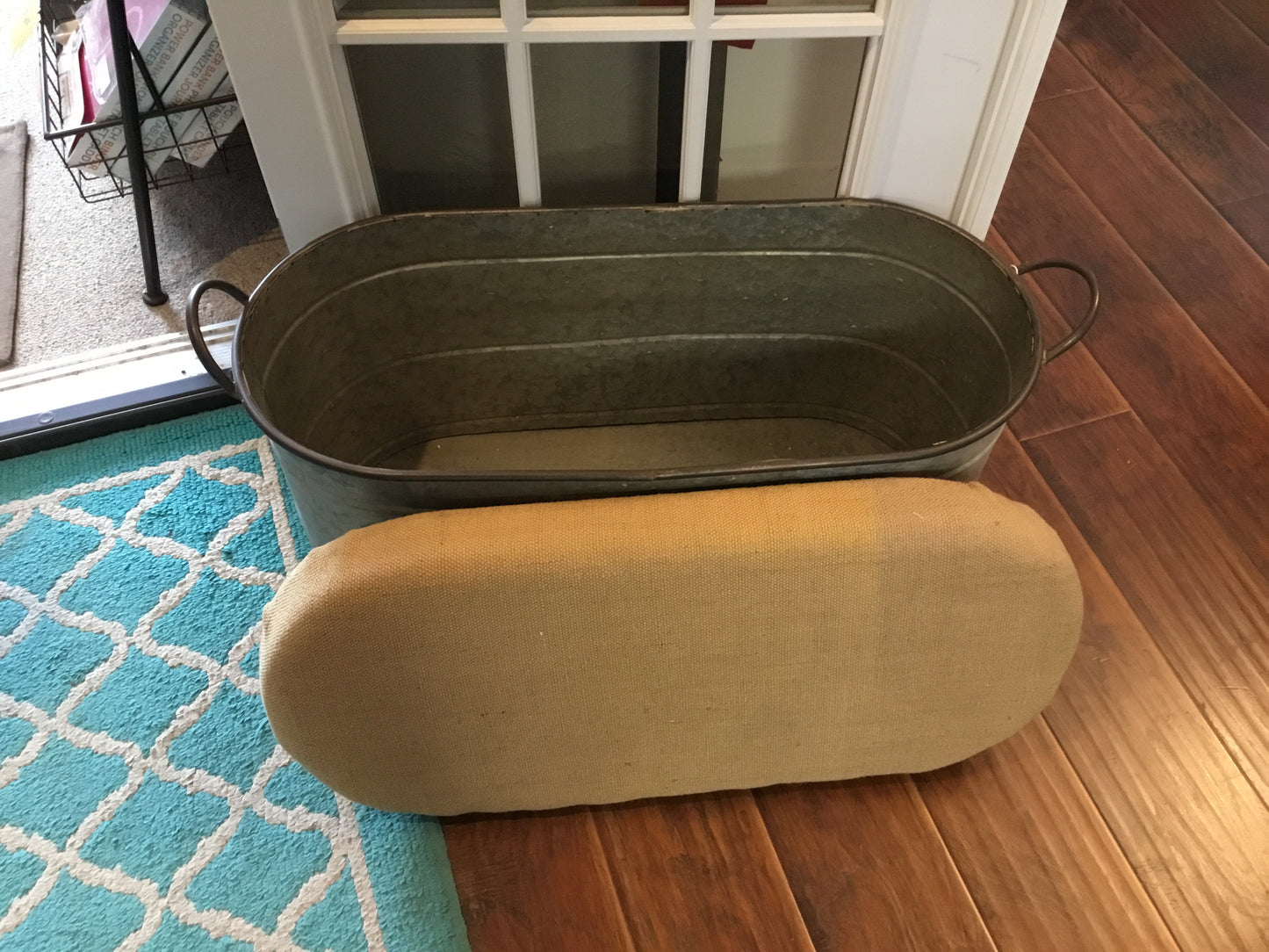 Large Metal Tub with Canvas Top