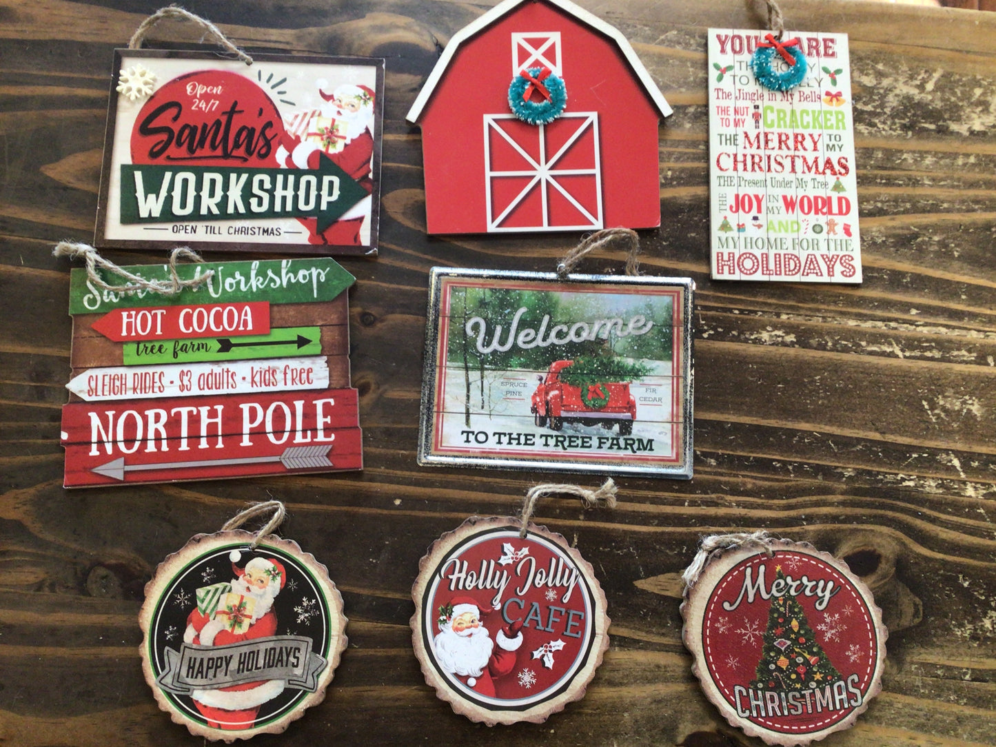 Assorted Wood Ornaments
