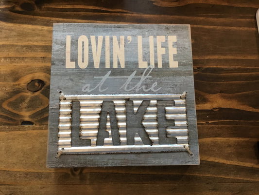 Lovin’ Life At The Lake Box Sign