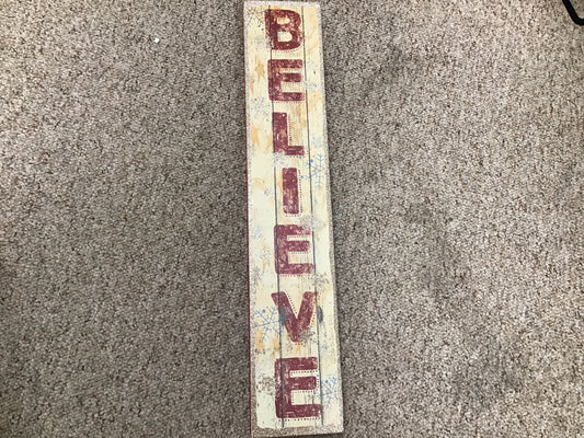 Believe Standing Box Sign