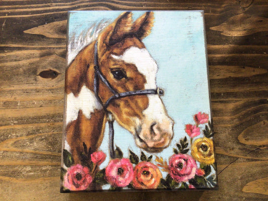 Horse Floral Box Sign