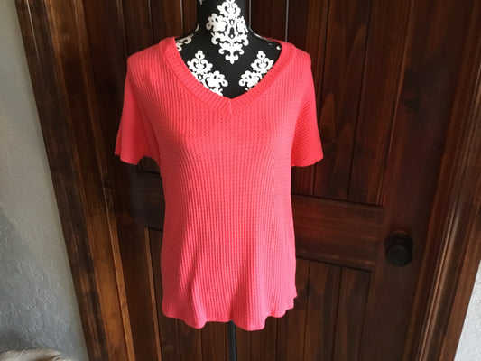 143 Story Coral Weave Top