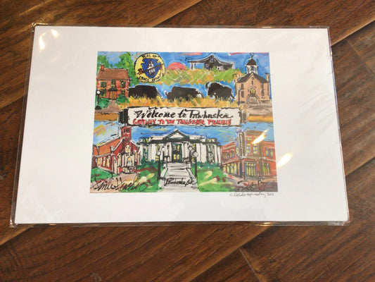 Custom 8x10 Welcome To Pawhuska Painting