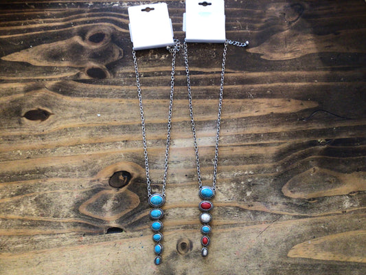 Turquoise Pendant Dangle Necklace