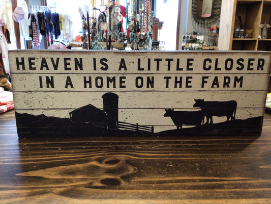 Heaven On The Farm Box Sign