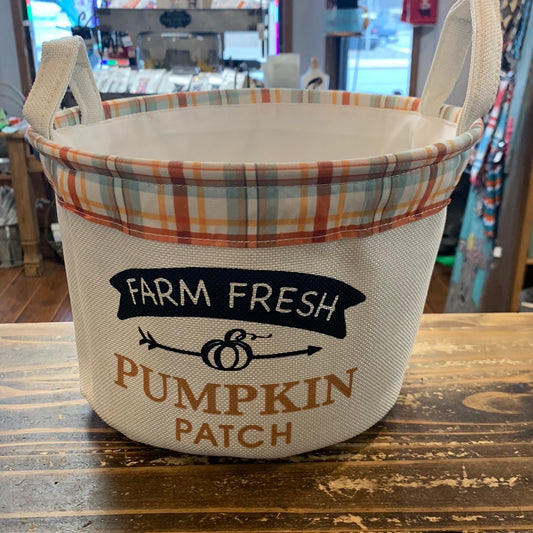 Farm Fresh Pumpkin Patch Fabric Basket