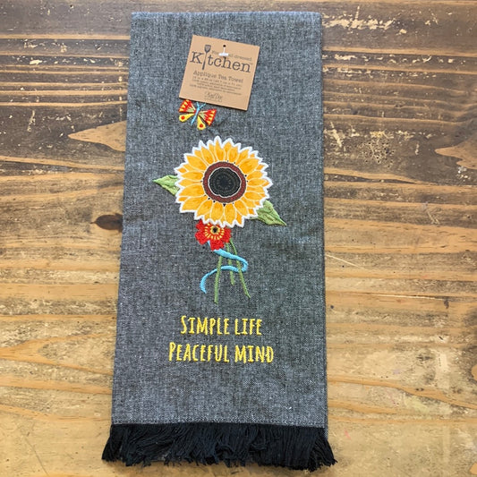Sunflower Charm Tea Towel