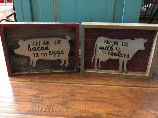 Wood/Tin 3D Box Sign