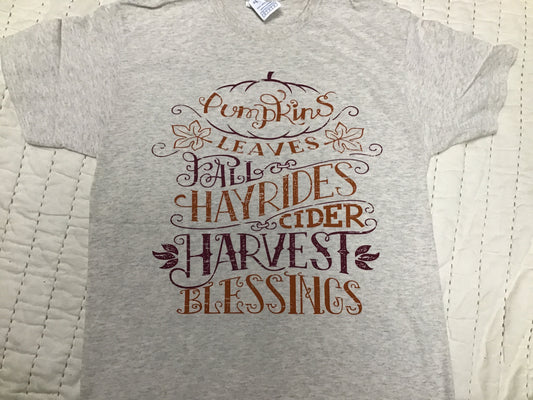 Pumpkins Leaves Fall T-Shirt