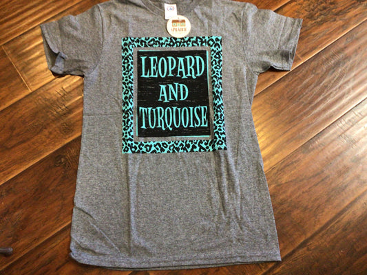 Leopard & Turquoise T-Shirt