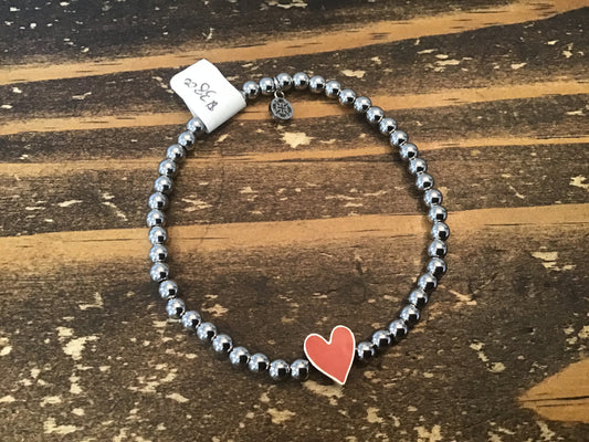 Rustic Cuff Ireland Mini Enamel Heart Bracelets