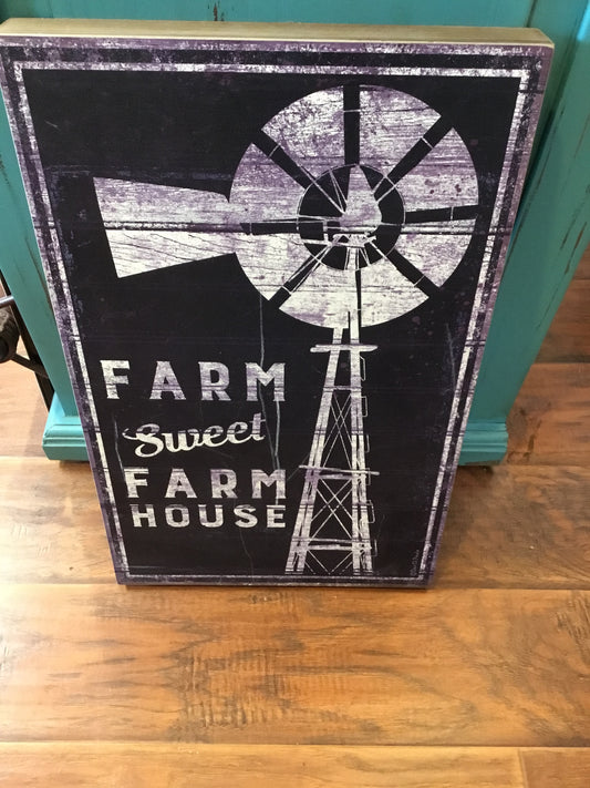 Farm Sweet Farmhouse Box Sign