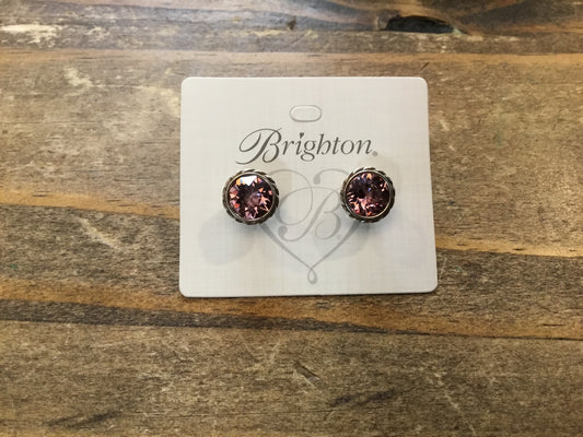 Light Rose Iris Stud Earring
