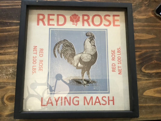 Red Rose Mash Flour Sack Frame